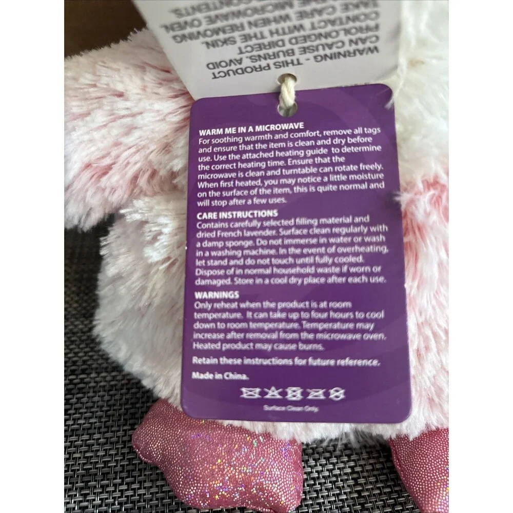NWT Warmies Cozy Plush - Pink Penguin Large Therapy Microwavable Heatable Toy